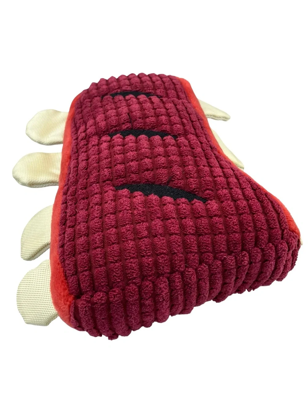 Bark Box Spare Ribs Dog Toy Plush Pibble Dribbles Double Bib Ribbles M/L Steak S